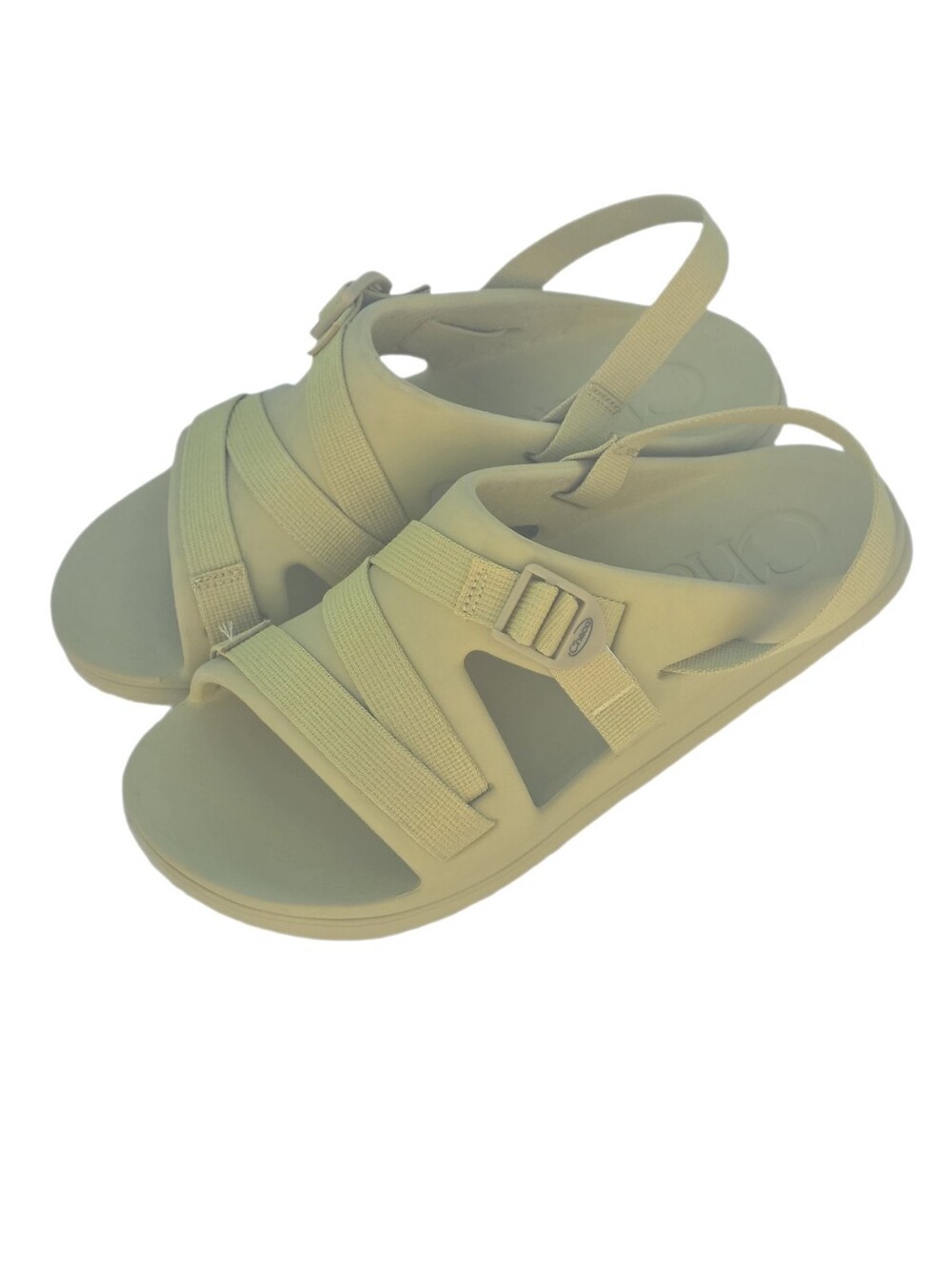 Chaco Chillos Sport Sandals Cress Green Pale Yellow Strap Women's Size 10 EUC - Picture 12 of 13